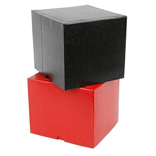 MilesMagic Magician's Gozinta In and Out Box Gimmick Small Size Mentalism Boxes Comedy Illusion Magic Trick | for Street Magic | Stage Magic Tricks, Red & Black