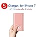 DULLA M50000 Portable Power Bank 12000mAh External Battery Charger, Ultra Slim Design with 2 USB Ports for iPhone7 Plus 6s 6 Plus, iPad, Samsung Galaxy and More(rose gold)