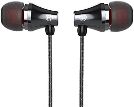 Mobile phone headset in-ear earplugs movement running heavy bass line control headphones with mic
