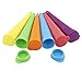 Silicone Popsicle Molds- Set of 6 Easy to Squeeze Ice Pop Tubes- BPA Free
