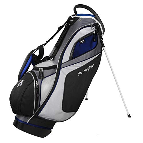 Powerbilt TPS Dunes 14-Way Black/Blue Stand Golf Bag (Black/Blue) (Renewed)