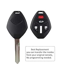 Llave con control remoto 4 botones para Mitsubishi Eclipse Lancer Endeavor Galant Outlander sin chip 2007 2012.
