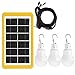 Solar Light Bulb Portable Solar LED Light Solar Panel Powered Rechargeable Lights with Light Sensor for Home Shed Barn Indoor Outdoor Emergency Hiking Tent Reading Camping Night Work Light(3pack）
