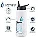 HYDRO CELL Stainless Steel Insulated Water Bottle with Straw - For Cold & Hot Drinks - Metal Vacuum Flask with Screw Cap and Modern Leakproof Sport Thermos for Adults (White 32oz)