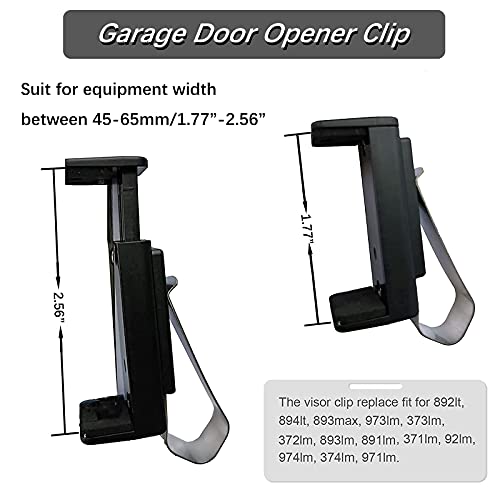Garage Door Opener Clip, Car Garage Remote Visor Clip Holder Compatible