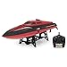 SZJJX RC Boat 2.4GHz 4 Channels Remote Control Electric Racing Boat 30KM/H High Speed Automatically 180 Degree Flipping Transmitter with LCD Screen Red