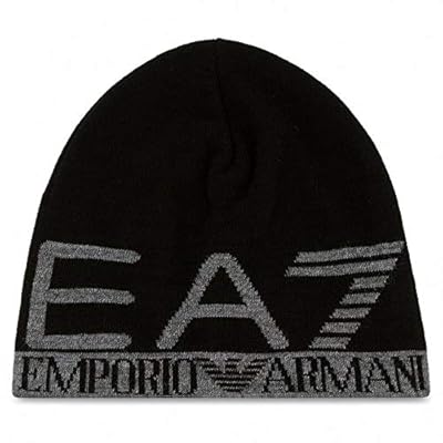 Emporio Armani Black Melange -juna n&auml;kyvyys pipo hattu Koko M Valmistettu Italiassa