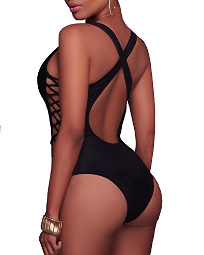 Black deep plunge cross back lace body 5 1 box subscription