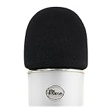 YOUSHARES Foam Microphone Windscreen - Large Size Microphone Cover for Blue Yeti, Yeti Pro, MXL, Audio Technica and Other Large Microphones (Black)
