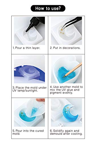 UV Resin, 2PCS Crystal Clear Ultraviolet Curing Epoxy Resin for DIY Jewelry, Craft Decoration,Handmade Jewelry,Casting and Coating,Cure with UV Lamp or Solar, Non-Toxic/Hard Type /(Upgrade)