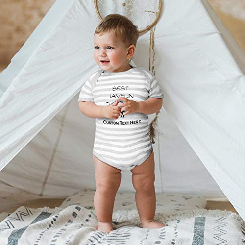 Custom Personalized Boy & Girl Baby Bodysuit Best Javelin Thrower Sport Funny Cotton Baby Clothes White Personalized Text Here 6 Months