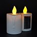 TELOSMA Solar Powered LED Candle Light Flikering Flameless Plastic Rechargeable Candle Light for Garden Yard Lanterns Outdoor Camping, 2PCS