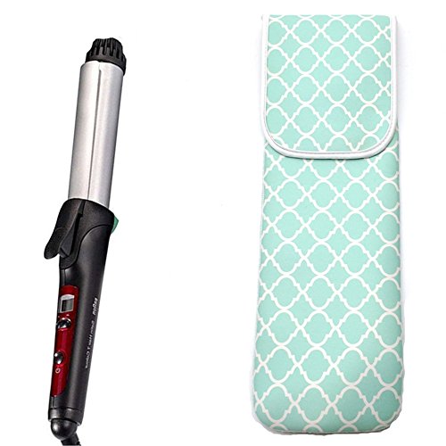 ALLENLIFE Neoprene Water-resistant Curling Iron Holder Flat Iron Curling Wand Travel Cover Case Bag Pouch (BLUE)