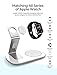 Seneo 2 in 1 Wireless Charger, Qi Fast Charging Pad & Watch Charging Stand Compatible with All iWatch Series 4/3/2/1 (No iWatch Charger) 7.5W for iPhone Xs/XR/XS Max/X/8 Plus,10W for Galaxy S10