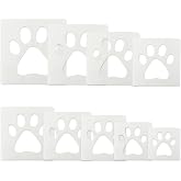8 Large Paw Print Stencils for Painting on Wood,Bear Cat Dog Paw Templates | Reusable Plastic Animal Paw Stencils,Different Size,for Crafts Art Painting on Wood Paper Flag Wall Home Decor DIY Projects