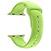 Sundo Apple Watch Band Silicone 38mm 42mm, Iwatch Replacement Wrist Strap Bracelet Band for Apple Watch Nike+ Sport Edition Series 1 Series 2 Series 3 (Green 38 SM)
