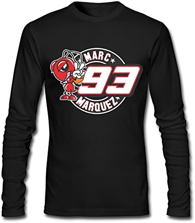 DCX Clothing Men's #93 Marc Marquez Motogp Long Sleeve T-shirt Medium Black