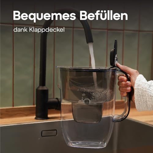 AQUAPHOR FRESH – Wasserfilterkanne 3,2 L mit 3 Maxfor+ Kartuschen – Schwarz thumbnail 3