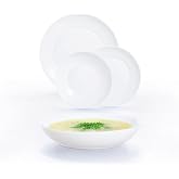 Luminarc Apy Opal Microwave Safe Stackable Refrigerator Tableware | White, round, glossy finish, stackable, made in France, microwave and refrigerator safe