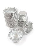Disposable Aluminum Individual 2 oz. Foil Cups - individual Dessert Cups -sauce cups- mini ramekins. #S220 (50)