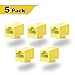 VCE UL-Listed CAT6 Keystone Coupler 5-Pack, Ethernet Coupler Female to Female, RJ45 Coupler for CAT6/CAT5e/CAT5, Keystone Jack, Yellow