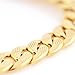 FOLLOWMOON Cool Heavy 18K Gold Plated Mens Necklace Chain Link Jewelry 24