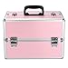 Docooler Lockable Cosmetic Organizer Box Foldable Makeup Train Storage Case Holder 2 Layers