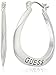 GUESS Basic Small Oval Logo Hoop Earrings