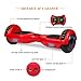 SWEETBUY Hoverboard UL 2272 Certified 6.5” Two-Wheel Bluetooth Self Balancing Electric Scooter with LED Light Flash Lights Wheels RED(Free Carry Bag)