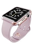 X-Doria 38mm Apple Watch Case (Defense Edge) Premium Aluminum and TPU Bumper Frame (Rose Gold & Lavender)