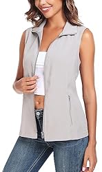 MISS MOLY Women's Lightweight Vest Casual Zipper