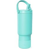Simple Modern Trek Pivot | 24oz Kids Flip Straw Tumbler with Handle and Silicone Boot | Insulated Water Bottle Stainless Steel Cup | School Travel Jug | Ocean Water