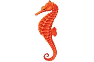 CUSTOM MOSAICS, INC. Seahorse Porcelain Swimming Pool Mosaic (3" x 6", Orange)