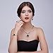 MOOCHI Women Gold Plated Green Cubic Zirconia CZ Crystal Jewelry Set Necklace Earrings Bracelet Ring