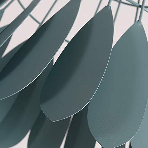 Wapipey Modern Simple Metal Iron Pendant Hanging Light Shuttlecock Creative Badminton Chandelier Light Art Decoration Black White Gray Drawing Living Room Droplight E27 (Color : Green) - Thumbnail 2