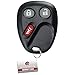 KeylessOption Key Fob for 2002 2003 2004 2005 2006 2007 2008 2009 Chevrolet Chevy Trailblazer GMC Envoy Oldsmobile Bravada Buick Rainier Remote, 4-Button 15008008, Programming Guide Included