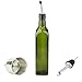 XYUN Olive Oil Bottle,17 OZ Dark Green Kitchen Oil Bottle Against Sunlight with 2 Oil Dispensing Pour Spouts for Easy Pouring,1 Stainless Steel Aided Funnel for Refilling,Leakage-free Oil Dispenser