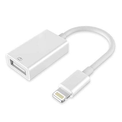 SUNKY USB-Kamera-Adapter, USB-OTG-Kabel Männlich 8 Pin auf USB-Buchse Adapter kompatibel mit IOS Schnittstelle. Keine App erf