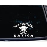 No Shoes Nation -die cut vinyl decal for windows, cars, trucks, tool boxes, laptops, MacBook virtually any hard, smooth surface