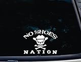 No Shoes Nation -die cut vinyl decal for windows, cars, trucks, tool boxes, laptops, MacBook virtually any hard, smooth surface