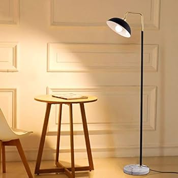 Tall Brass Color Mainstay Floor Lamp Retro Style Living Room