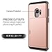 SAMONPOW Wallet Cover for Galaxy S9 Case Hybrid S9 Wallet Case Card Holder Shell Heavy Duty Protection Shockproof Anti Scratch Soft Rubber Bumper Cover Case for Samsung Galaxy S9 Rose Gold