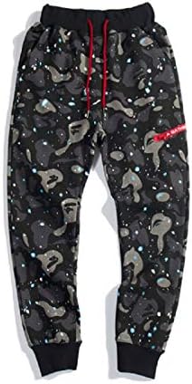 Athletic Pants Shark Pattern Camouflage Stitching Shorts Men Drawstring Sports Shorts