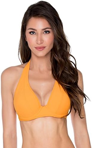 Sunsets Women's Muse Bra Sized Bikini Top Swimsuit With Underwire, Marigold, 36E/34F/32G