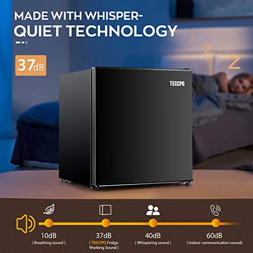 TECCPO Mini Fridge, 1.7 Cu.Ft Small Fridge, Energy Star, Auto Defrost