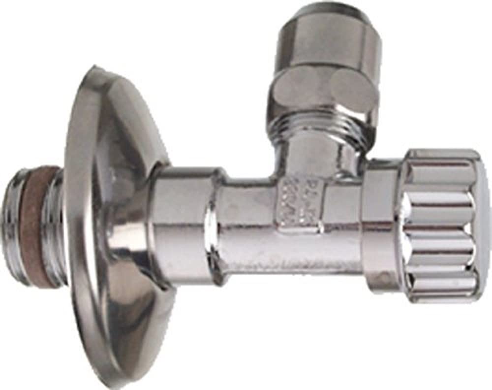 CORNAT T317003 3/8-inch 202 Chrome Self-Seal Angle Valve