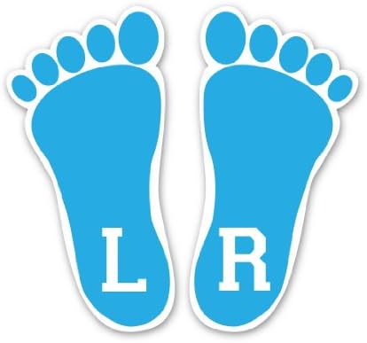 Girl Shoe Labels - Left &amp; Right with Personalized Shoe Stickers - 6 Sets (Aqua)