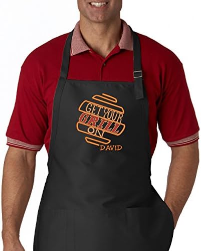 Get Your Grill On Personalized Men's Embroidered BBQ Apron