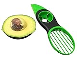 Premier Chef Avocado Slicer - 3-in-1 Tool Works as a Splitter, Pitter and Cutter for Avocados - Professional Quality - Easy to Use - Dishwasher Safe Green