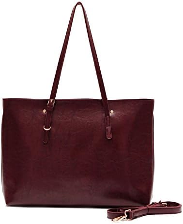 Ali Victory Large Satchel Shoulder Bag for Women Crossbody Handbag (Wine Red)